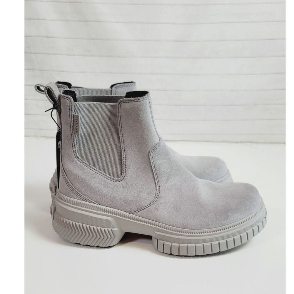 SOREL Ona Ave WP Chelsea Boot in Chrome Grey, sz 9